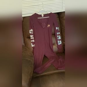 pink christmas pjs xs nwot